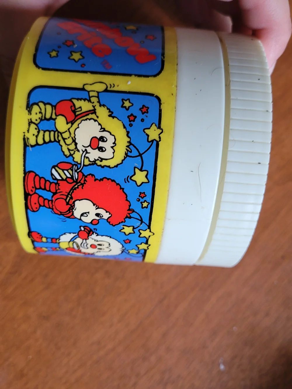 Thermos RAINBOW BRITE VINTAGE RARE Snack Container Original Sticker !!!!!!!!!!!!